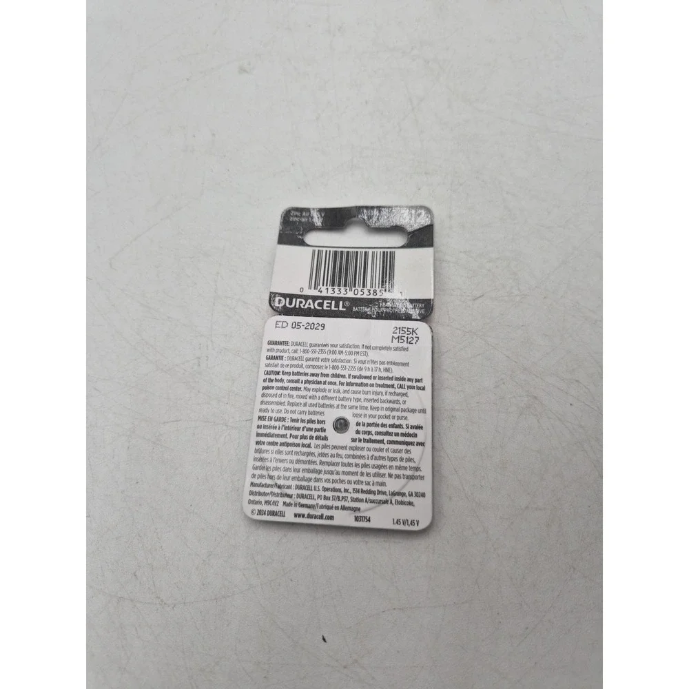 Duracell Size 312 Brown Hearing Aid Batteries, 8 Pack